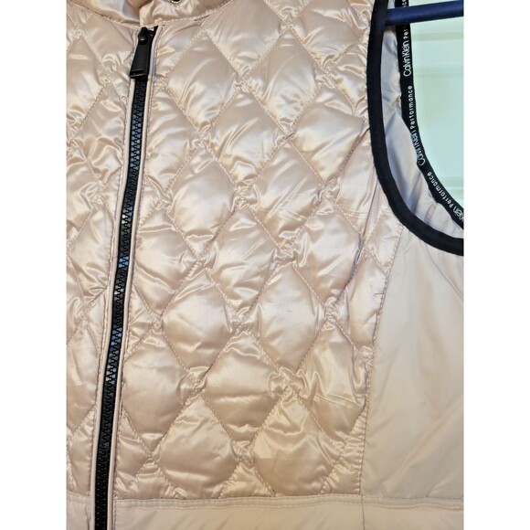 Calvin Klein Performance Down Puffer Vest Womens M Quilted Full Zip Gorpcore - Picture 3 of 8